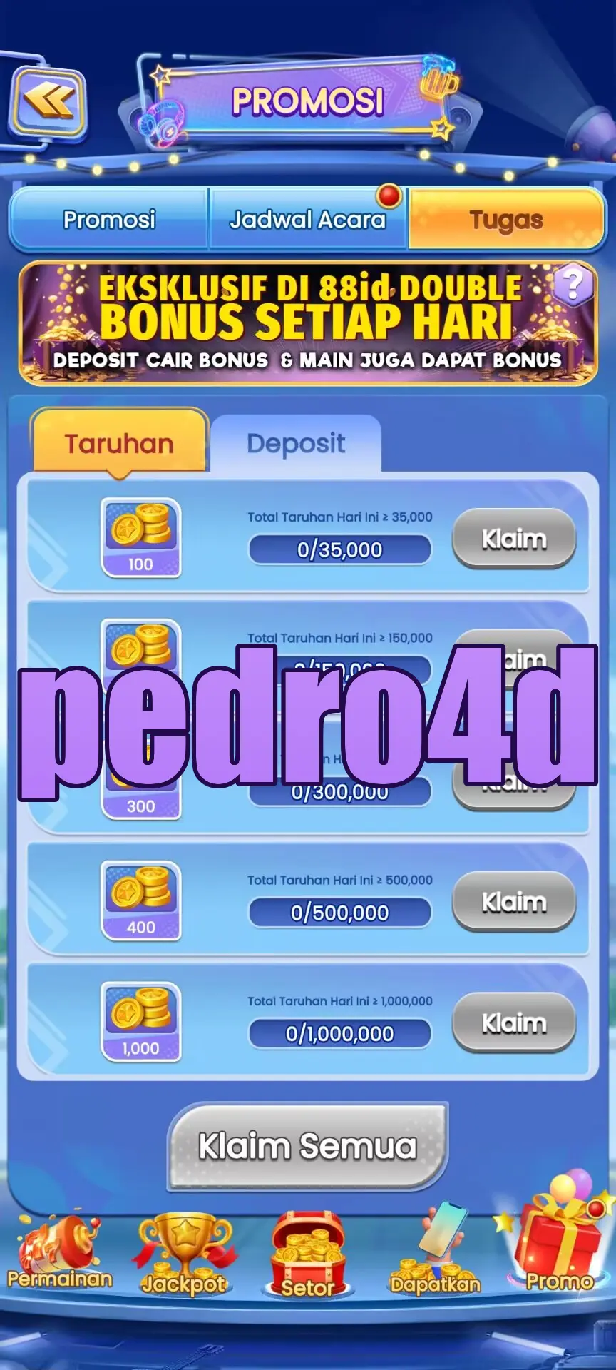pedro4d Tangkapan Layar Resmi APK
